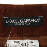 Dolce & Gabbana Capri-Hose aus Samt