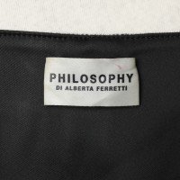 Philosophy Di Alberta Ferretti Schwarzes Kleid mit Schleifendetail