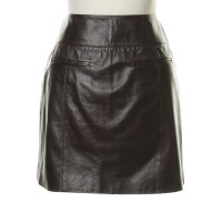 Chanel Brown leather skirt