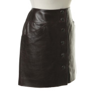 Chanel Brown leather skirt