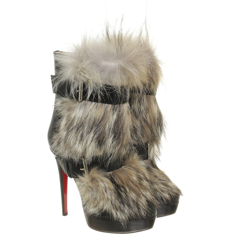 Christian Louboutin Ankle boots with fur trim