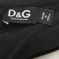 D&G Schwarzes Kleid mit Rüschenbesatz