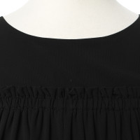 Rochas Zwarte jurk met plooien detail