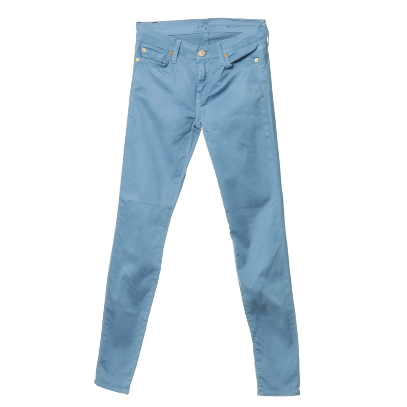 7 For All Mankind "Skinny" jeans in koboltblauw