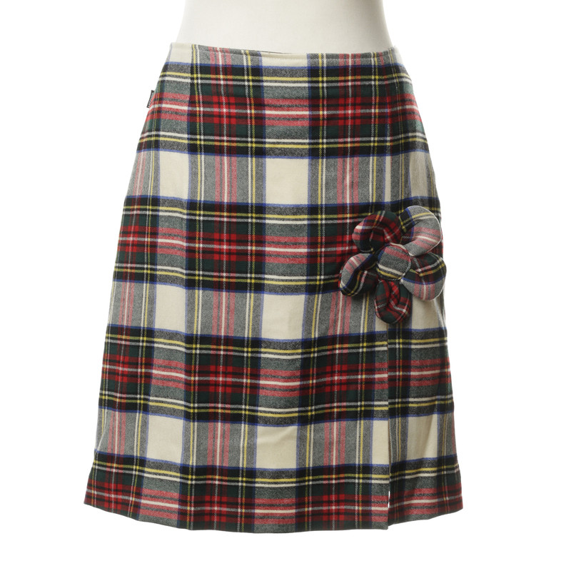 Moschino skirt with tartan pattern