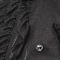 Comme Des Garçons Nero camicia con volant trim