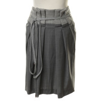 Gunex Grey skirt with pleats detail