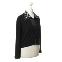 Anna Molinari Rhinestone collar Cardigan