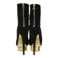 Charlotte Olympia Ankle boots with Golden plateau