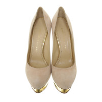 Charlotte Olympia Pumps with metallic-plateau