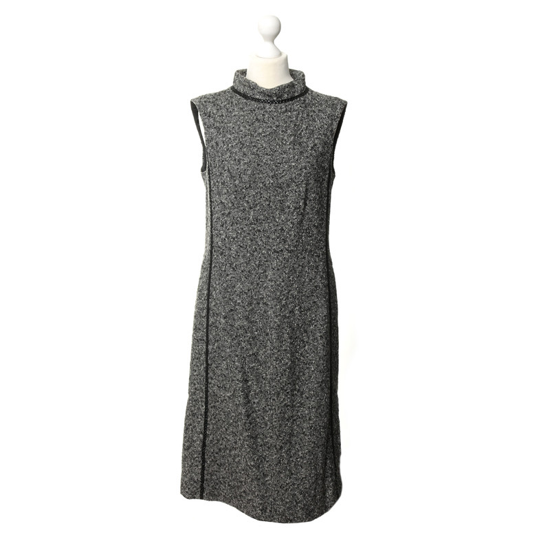 Escada Tweed-Kleid mit Zier-Borten