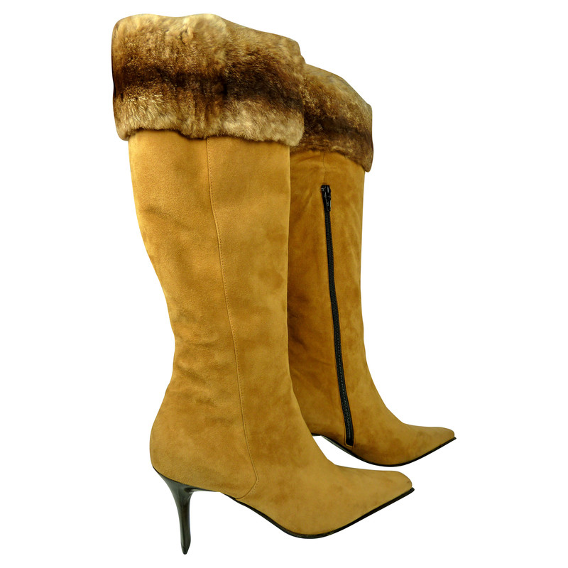 Casadei Boots with real fur detail