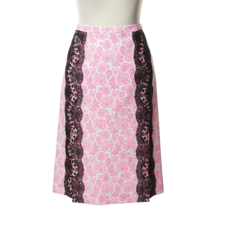 Christopher Kane Floral skirt with lace