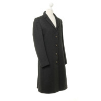 Ermanno Scervino Grey coat with fine button details