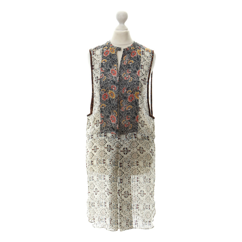 Isabel Marant zijden jurk met bloemenprint