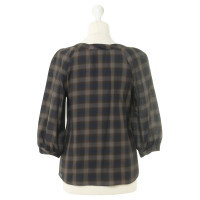 Comptoir Des Cotonniers Checkered blouse with grinding detail