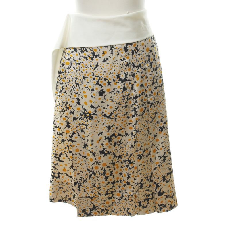 Céline Silk skirt with floral print