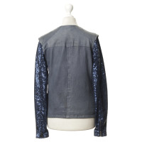Giorgio Brato Leather jacket with sequins sleeves