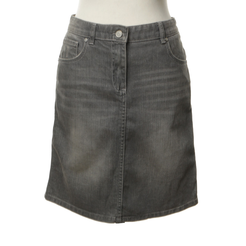 René Lezard Jeans skirt in grey