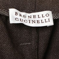 Brunello Cucinelli Wol rok in Brown
