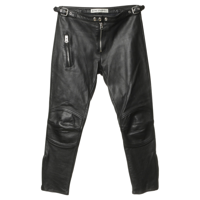 Acne Leather pants with a biker look