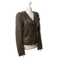 Plein Sud Leather jacket in green