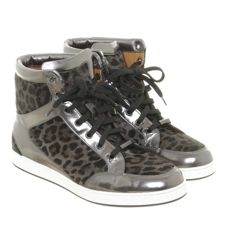 Jimmy Choo Sneakers with fur in the Leo-look