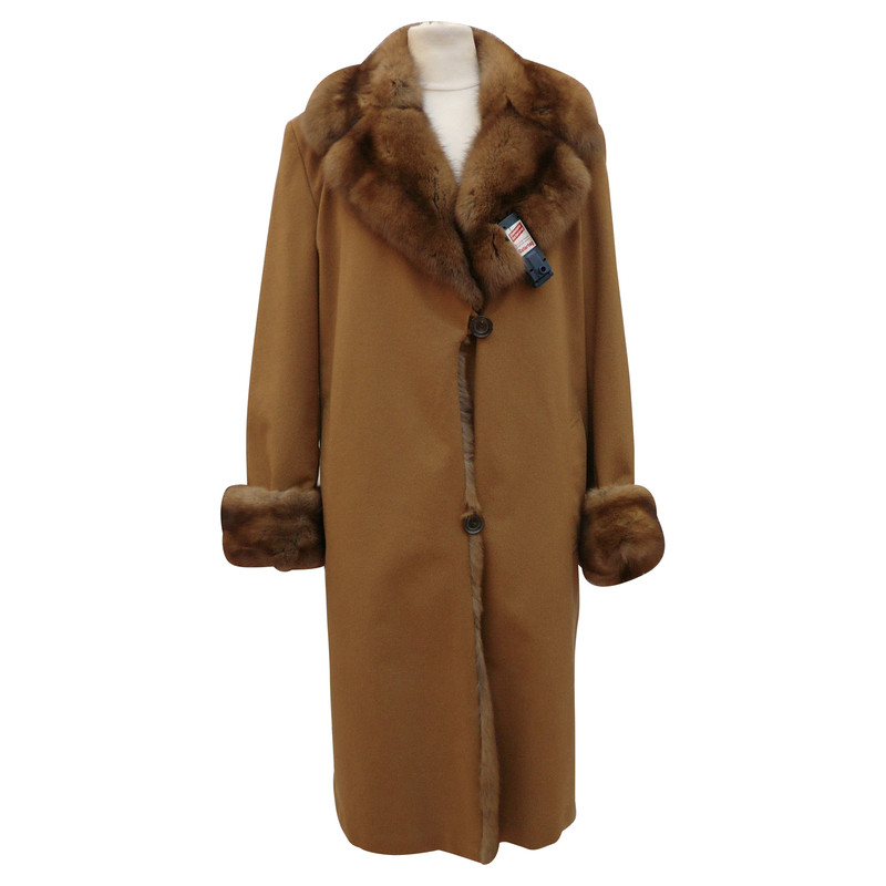 Other Designer Cashmere coat with Sable lining