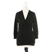 Dolce & Gabbana Wrap-ronde jas in zwart