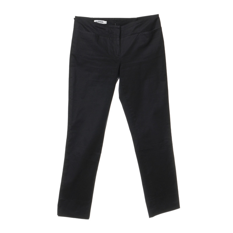 Jil Sander Cotton Trousers in black