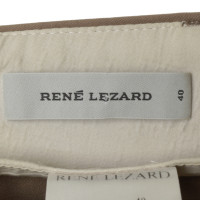 René Lezard Pantaloni di cotone in un beige scuro