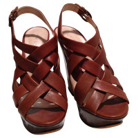 Casadei Platform high heel sandal with braided patterns