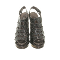 Bottega Veneta Platform sandals in Black metallic