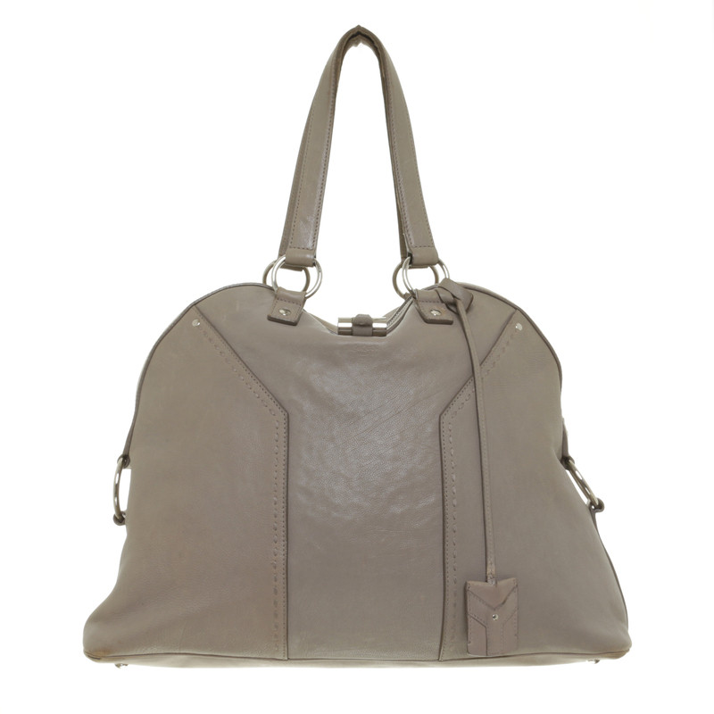Yves Saint Laurent "Muse Bag" in Taupe