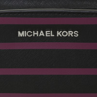 Michael Kors "Selma" kleine zwart paarse gestreept