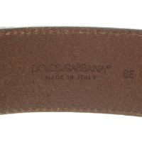 Dolce & Gabbana Cintura con borchie marrone scuro