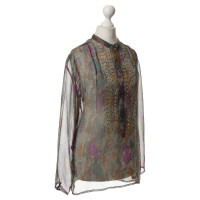 Antik Batik Blusa in seta con motivi