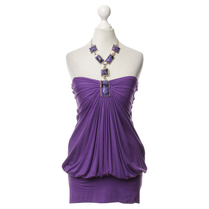 Sky Violettfarbenes top with Neckholder jewelry