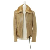 Other Designer Galotti - leather jacket with fur collar 