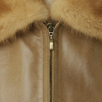 Other Designer Galotti - leather jacket with fur collar 