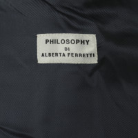 Philosophy Di Alberta Ferretti Coat in donkerblauw