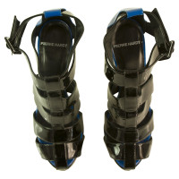 Pierre Hardy Patent Black Blue and White Gladiator