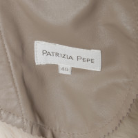 Patrizia Pepe Leather coat with fur lining