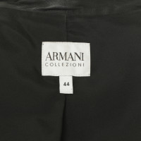 Armani Collezioni Leather Blazer in black