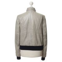 Balenciaga Leather jacket with rib