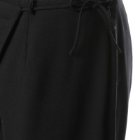 Armani Zwarte broek met stropdas detail
