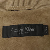 Calvin Klein Leather jacket in beige