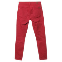 7 For All Mankind Jeans "The Skinny" in Rot