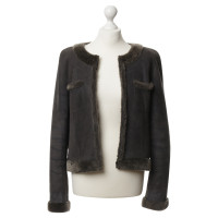 Chanel Leather jacket with fur lining