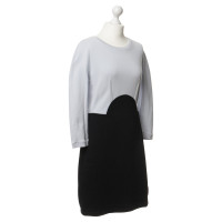Carven Sweat dress in black and light blue